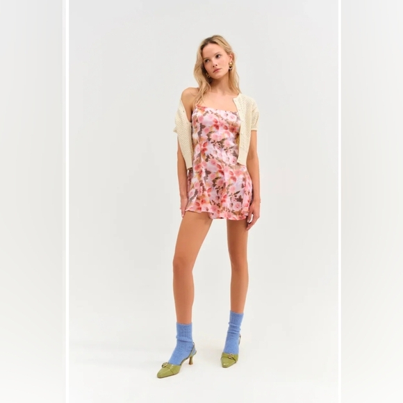 For Love & Lemons  Fallen Floral Mini Dress Large NWT - Picture 11 of 12